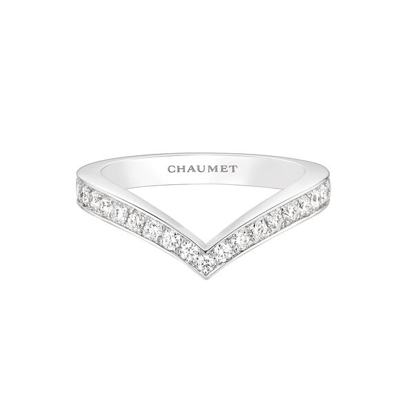 Jos&eacute;phine Aigrette White Gold Diamond Pav&eacute; Ring