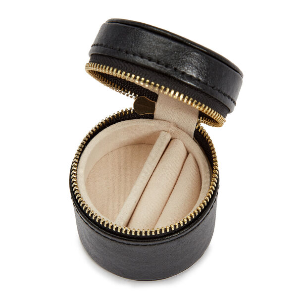 Palermo Black Jewellery and Watch Roll