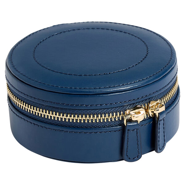 Sophia Blue Round Travel Zip Case