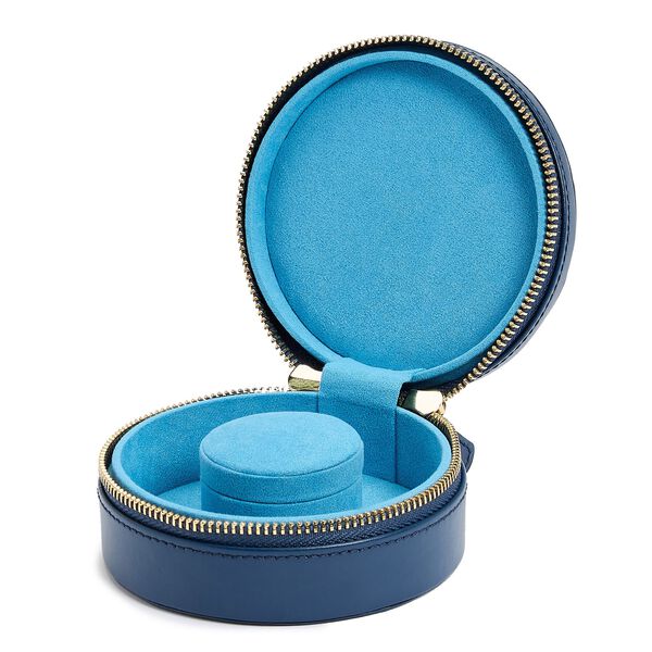 Sophia Blue Round Travel Zip Case