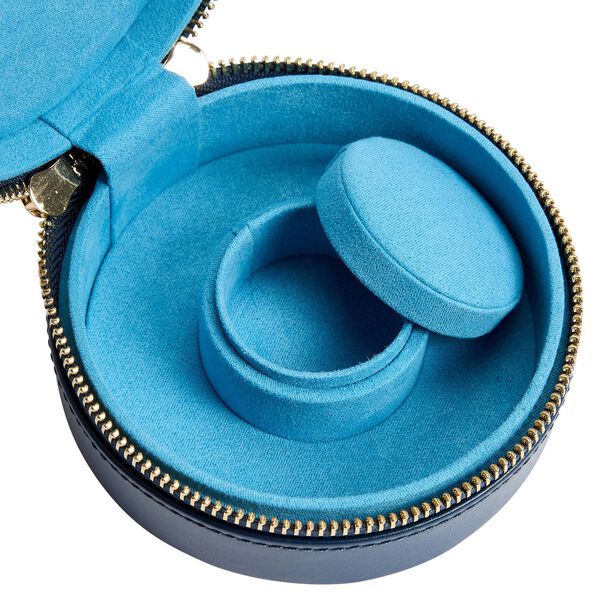 Sophia Blue Round Travel Zip Case