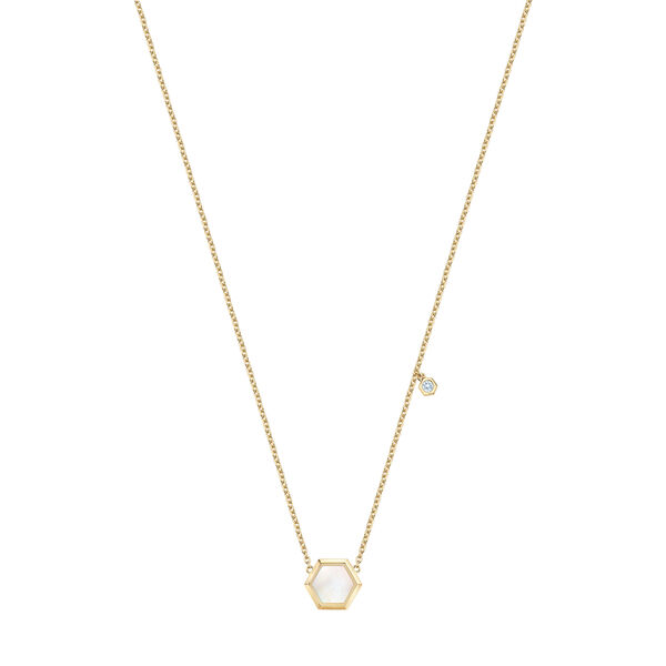 Mother Of Pearl Necklace with Diamond