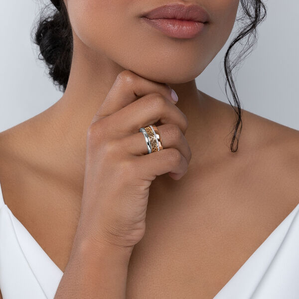 Diamond Ring, Tri-Gold