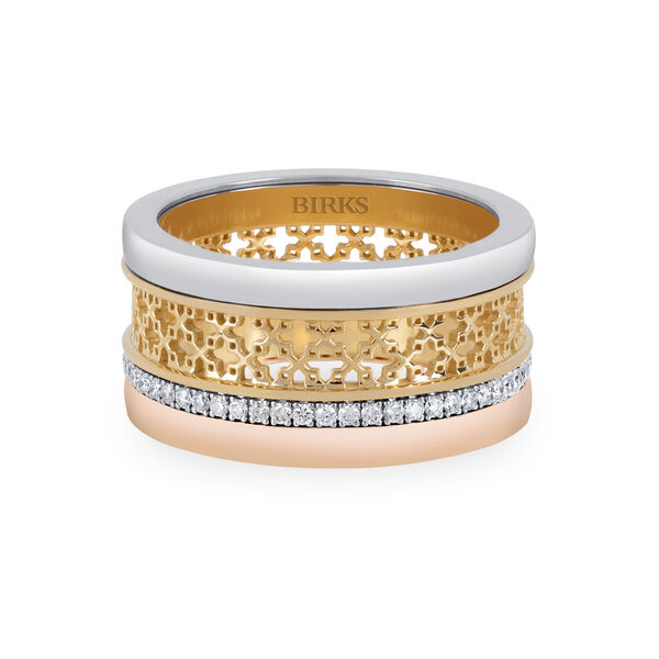 Diamond Ring, Tri-Gold