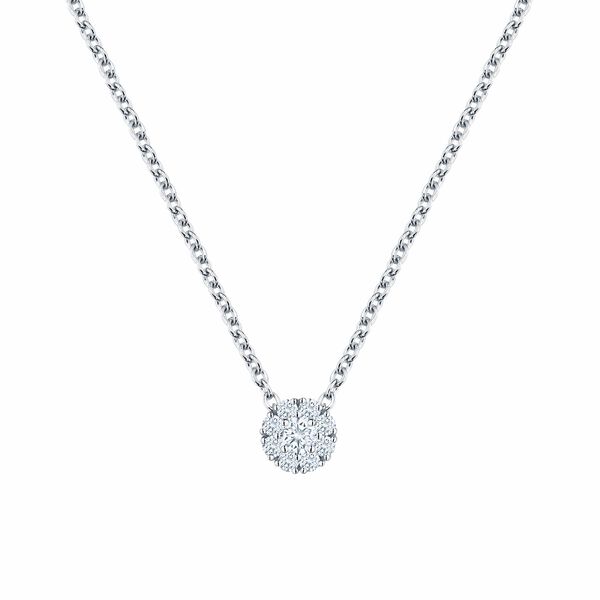 Large Diamond Cluster Pendant for Kids