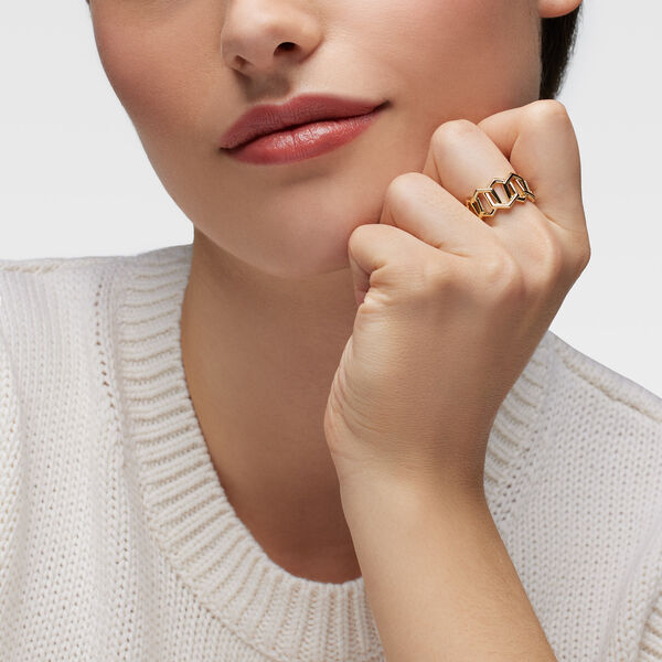 Yellow Gold Link Ring