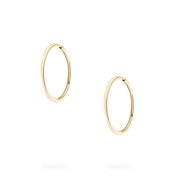 29 mm Yellow Gold Hoop Earrings