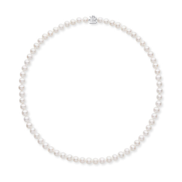 6-6.5 mm Silver Cultured Freshwater Pearl Necklace