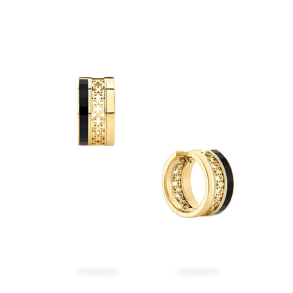 Onyx Huggie Earrings