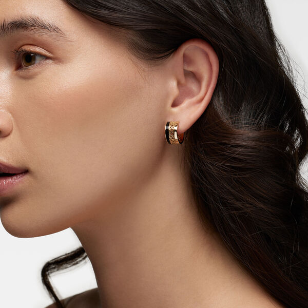 Onyx Huggie Earrings