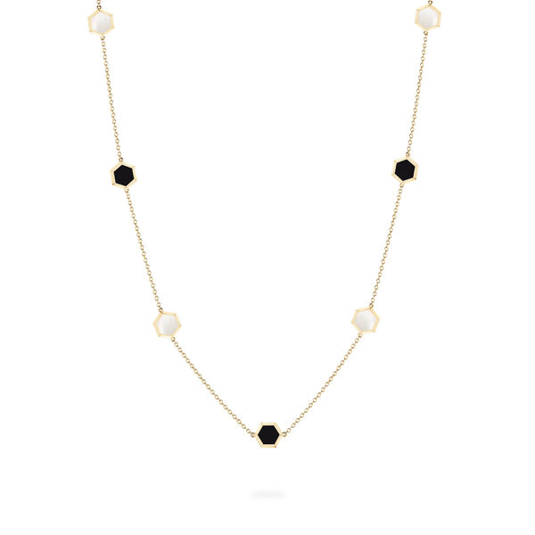 Mother-of-Pearl and Onyx Necklace