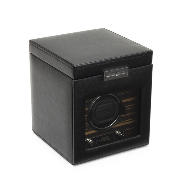 Roadster Black 1 Piece Watch Winder with Storage