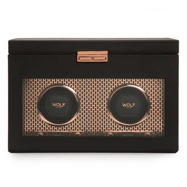 Axis Copper 2 Piece Watch Winder with Storage
