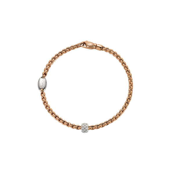 Eka Tiny Flex'it Rose Gold and Diamond Pav&eacute; Bracelet