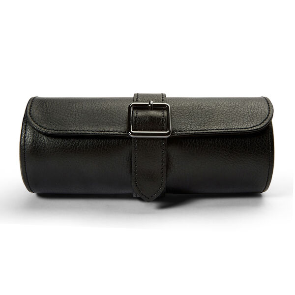 British Racing Black 3 Piece Watch Roll