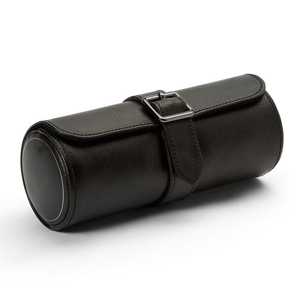 British Racing Black 3 Piece Watch Roll