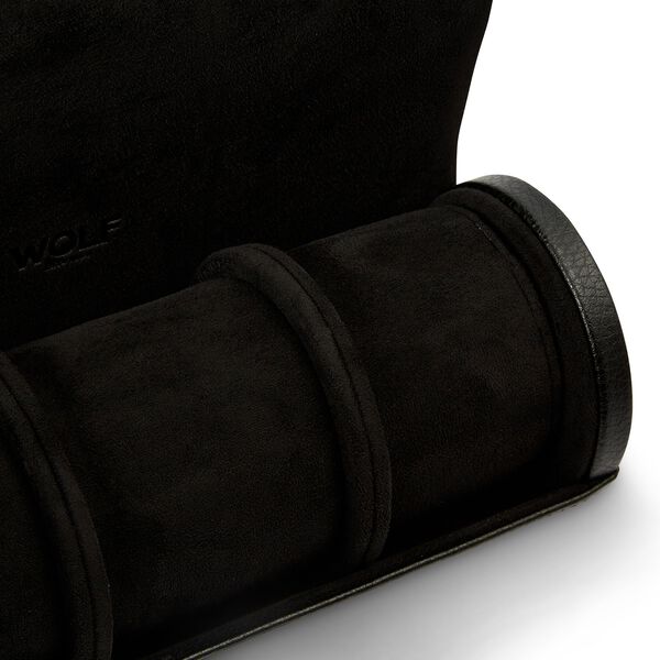 British Racing Black 3 Piece Watch Roll