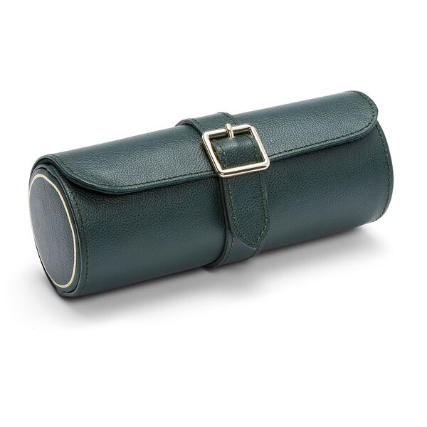 British Racing Green 3 Piece Watch Roll