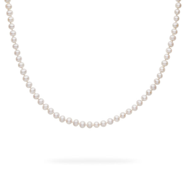 7.5-8 mm Silver Cultured Freshwater Pearl Necklace