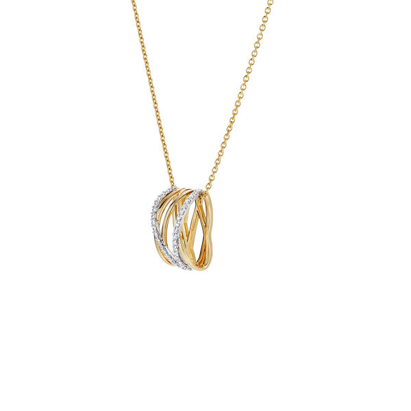 Diamond and Yellow Gold Pendant Necklace