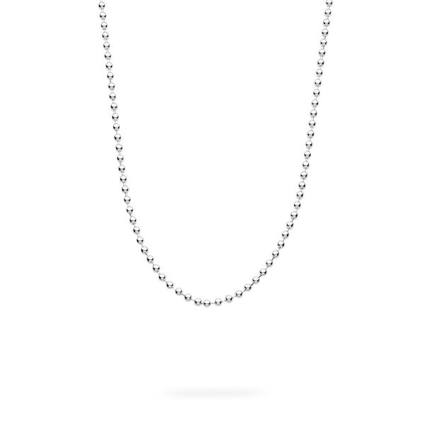Sterling Silver Beaded Chain Necklace