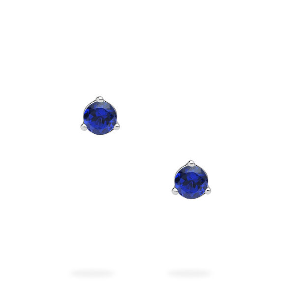 White Gold Sapphire Stud Earrings
