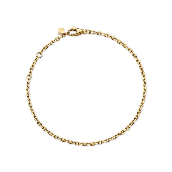 Yellow Gold Diamond-Cut Chain Bracelet