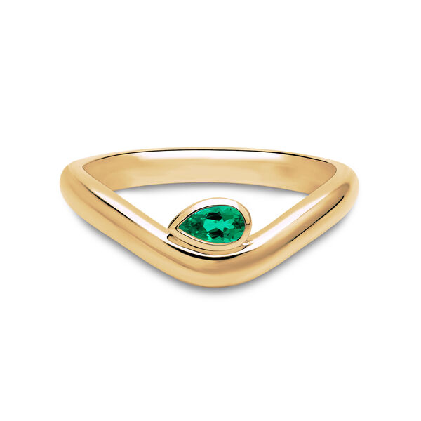 Yellow Gold Emerald Ring