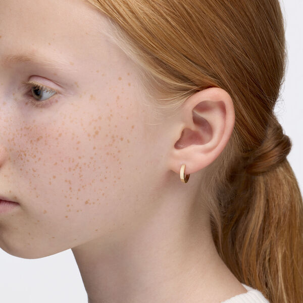 Yellow Gold Huggie Earrings For Babies