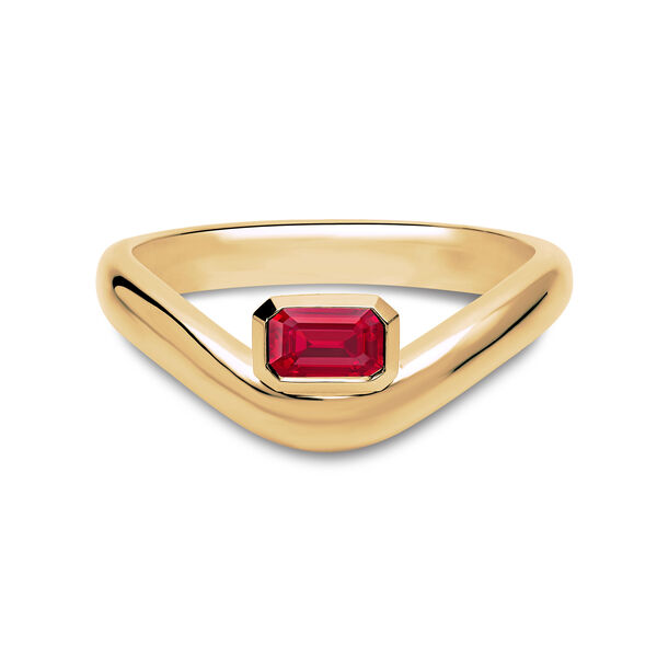 Yellow Gold Ruby Ring