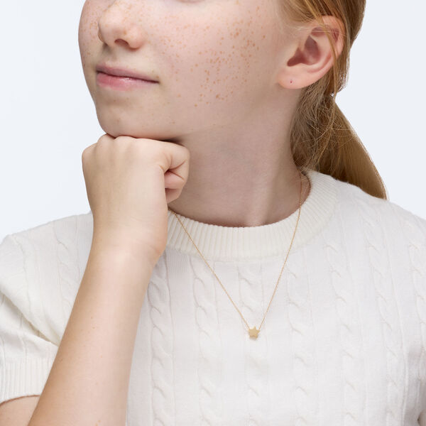 Yellow Gold Star Pendant for Kids