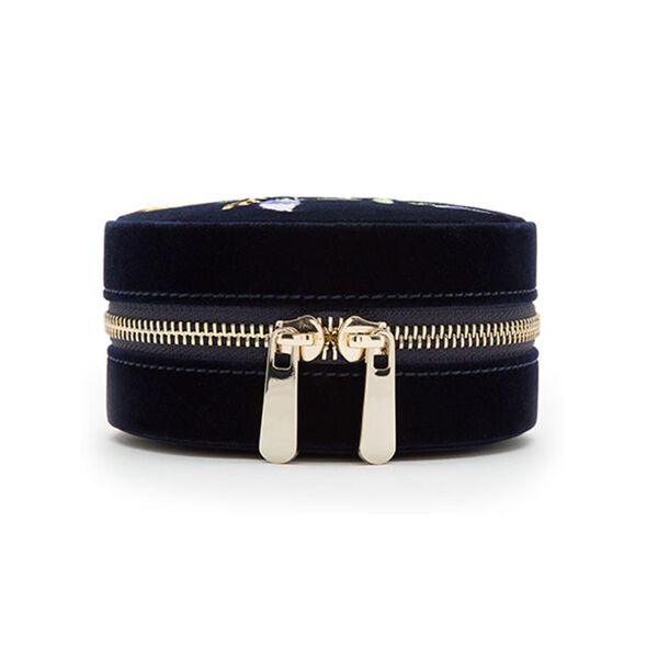 Zoe Indigo Round Travel Zip Case