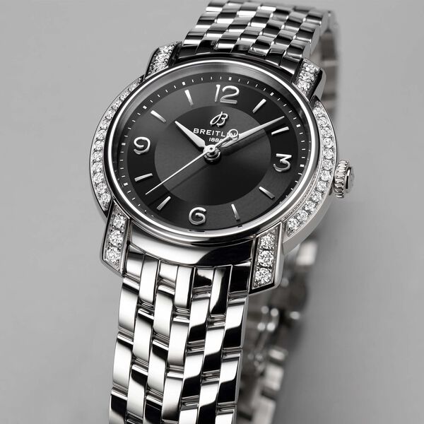 Lady Premier SuperQuartz 32 mm Stainless Steel and Diamond