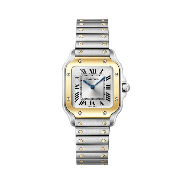 Santos de Cartier Small Quartz 27 mm Yellow Gold and Stainless Steel