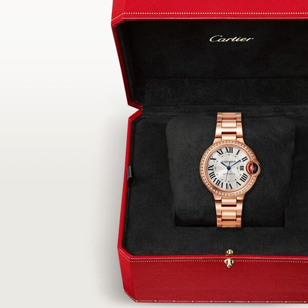Ballon Bleu de Cartier Automatic 33 mm Rose Gold and Diamond