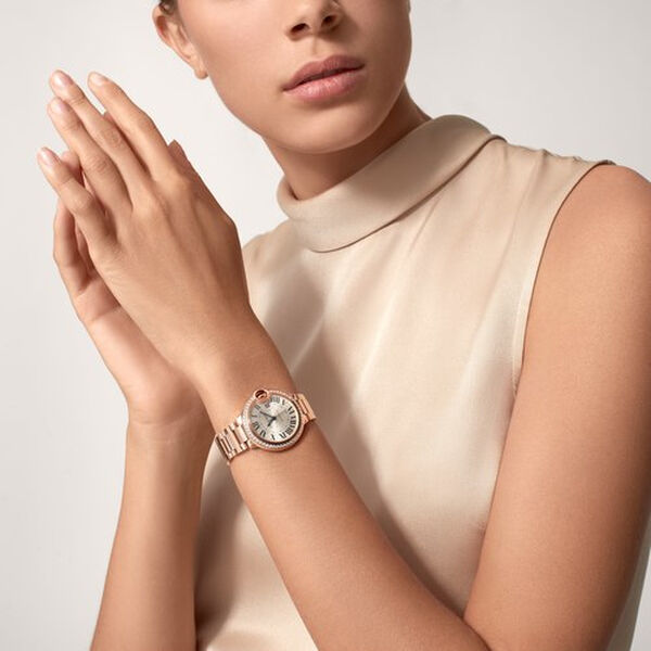 Ballon Bleu de Cartier Automatic 33 mm Rose Gold and Diamond