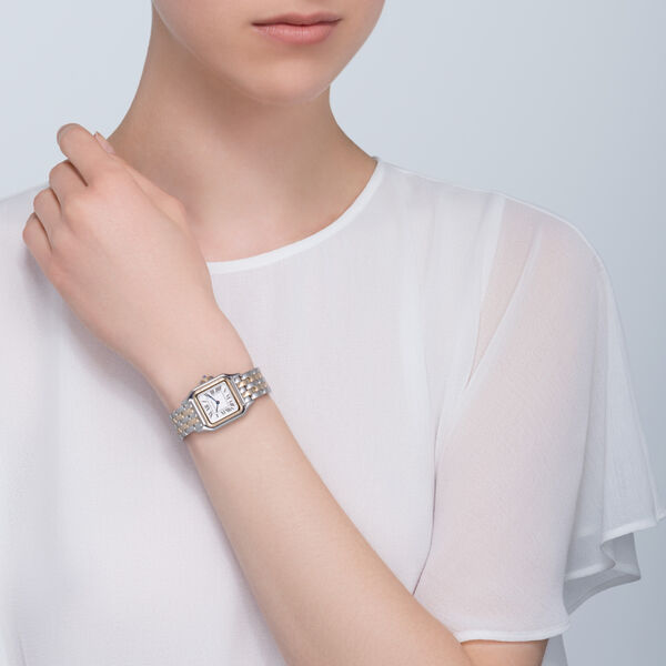 Panth&egrave;re de Cartier Medium Quartz 29 x 37 mm Yellow Gold and Stainless Steel