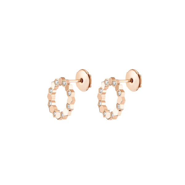 Bee de Chaumet Rose Gold and Diamond Stud Earrings