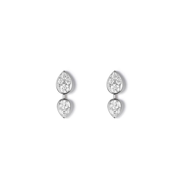 Josephine Ronde D'Aigrettes White Gold and Diamond Stud Earrings