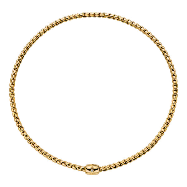 Eka Flex'it D-Link Yellow Gold and Diamond Necklace
