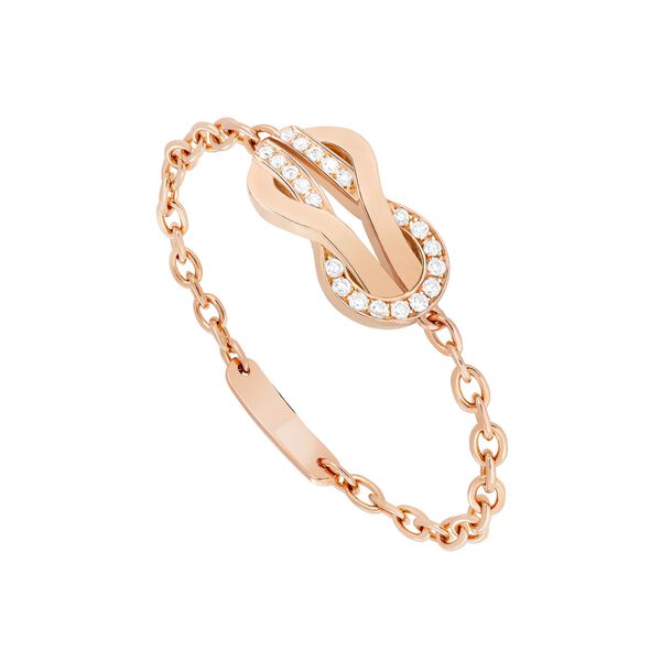 Chance Infinie Medium Rose Gold and Diamond Pav&eacute; Ring