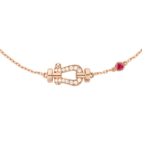 Force 10 Small Rose Gold, Diamond and Ruby Bracelet