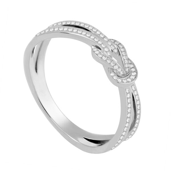 Chance Infinie Small White Gold Diamond Pav&eacute; Ring