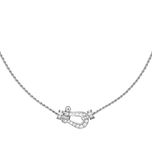 Force 10 Medium White Gold and Diamond Pav&eacute; Pendant