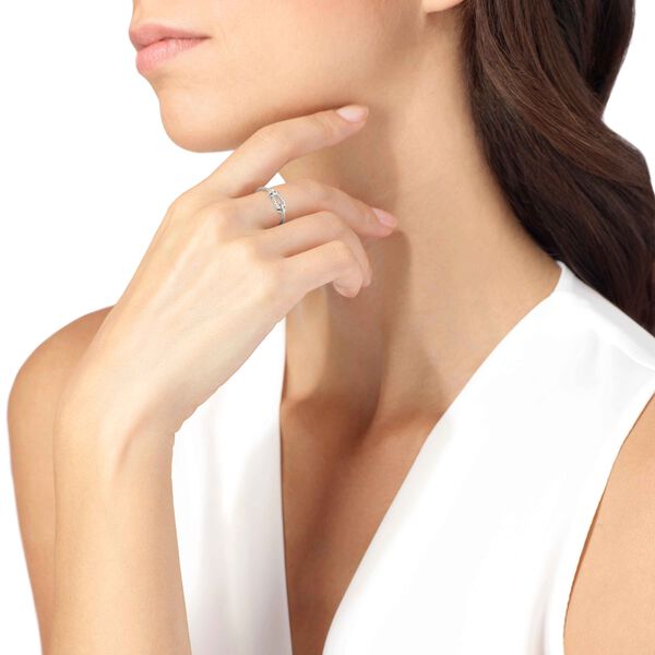 Force 10 Small White Gold and Diamond Pav&eacute; Ring