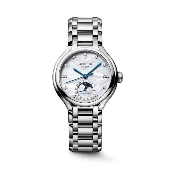 PrimaLuna Automatic Moonphase 34 mm Stainless Steel and Diamond