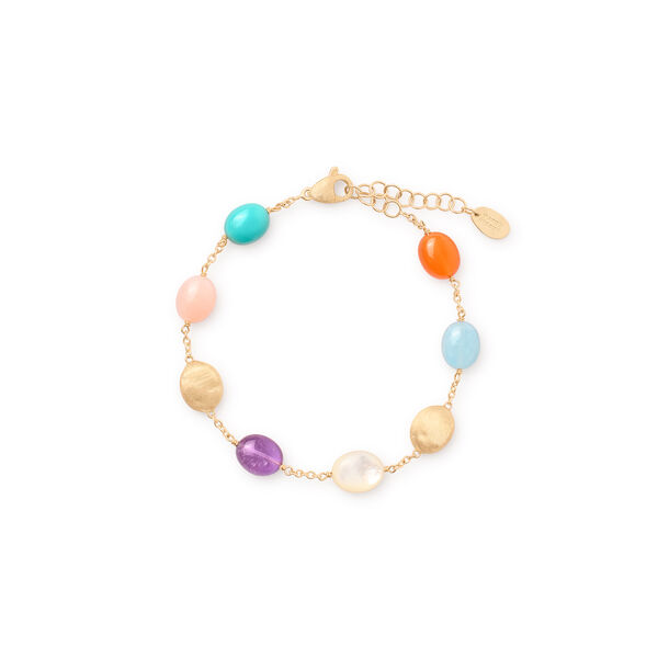 Siviglia Colour Yellow Gold and Mixed Stone Bracelet