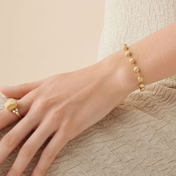 Africa Yellow Gold Bead Bracelet