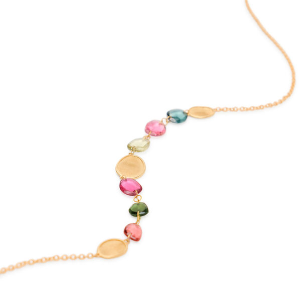 Lunaria Colour Yellow Gold and Tourmaline Necklace