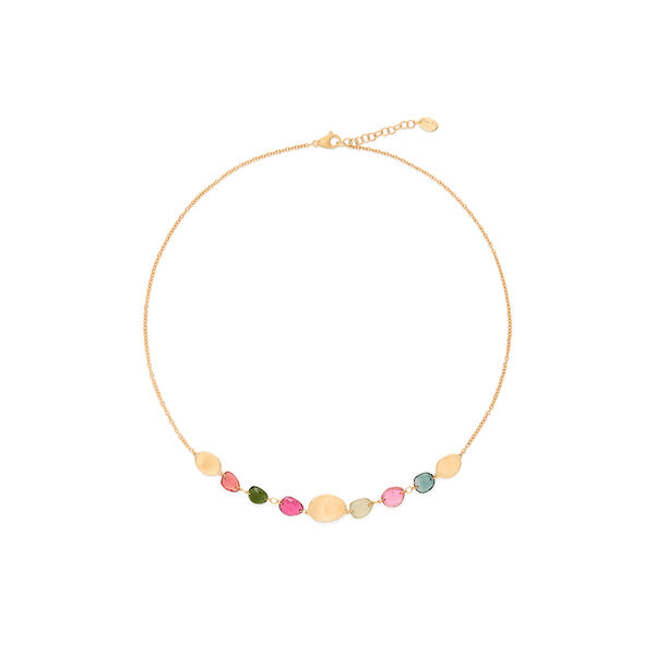 Lunaria Colour Yellow Gold and Tourmaline Necklace